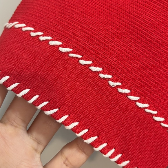 Maje Button-up Knit Top, Size 2, Fits Like A Small, Perfect Red. - Picture 9 of 16